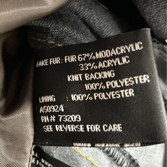 Dennis Basso Denim Jean Jacket With Brown Faux Fur Collar & Cuffs For Women Sz L - Picture 11 of 12